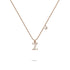 Solid 925 Sterling Silver Initial Crystal Personalised Alphabet Letter Necklace Rose Gold Filled